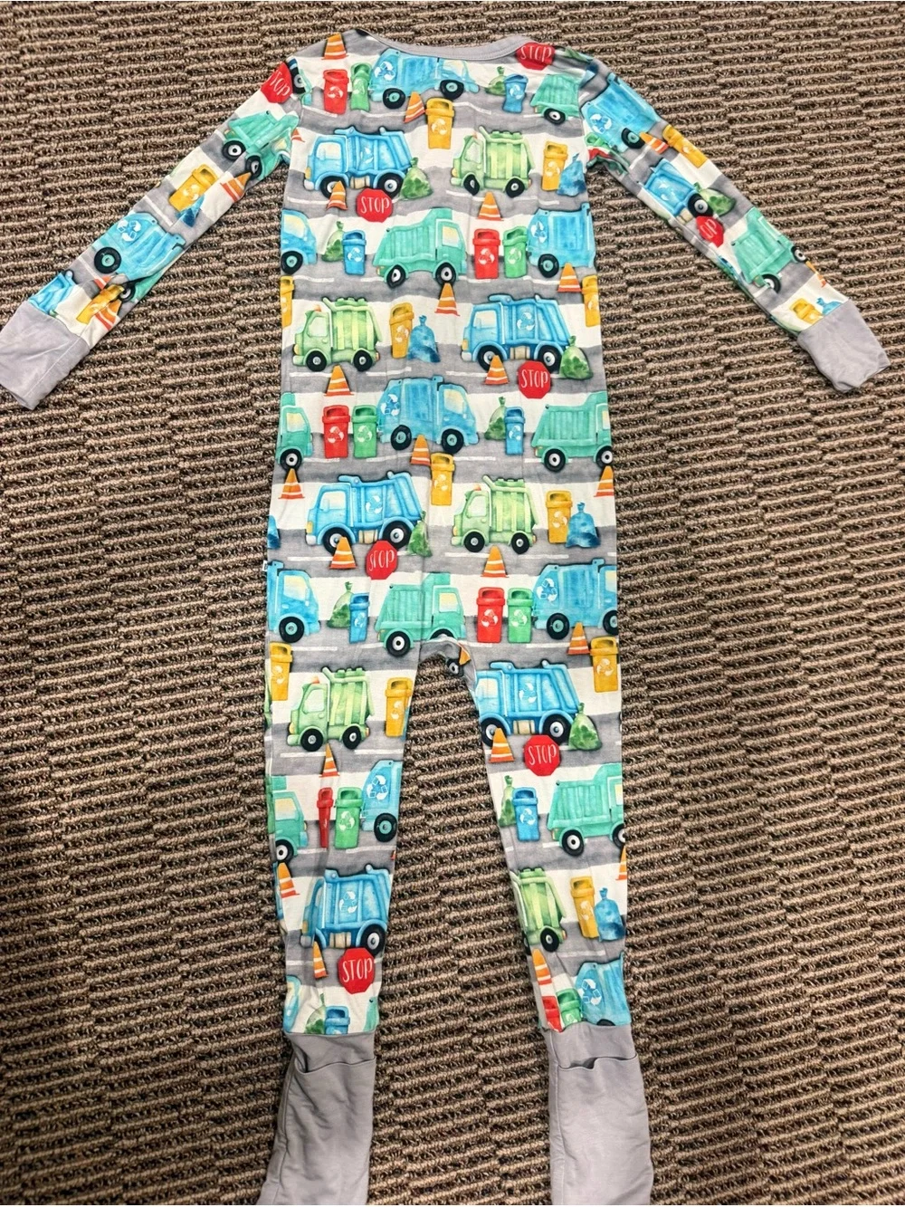Birdie Bean Cleanup Crew Convertible Romper 3t EUC